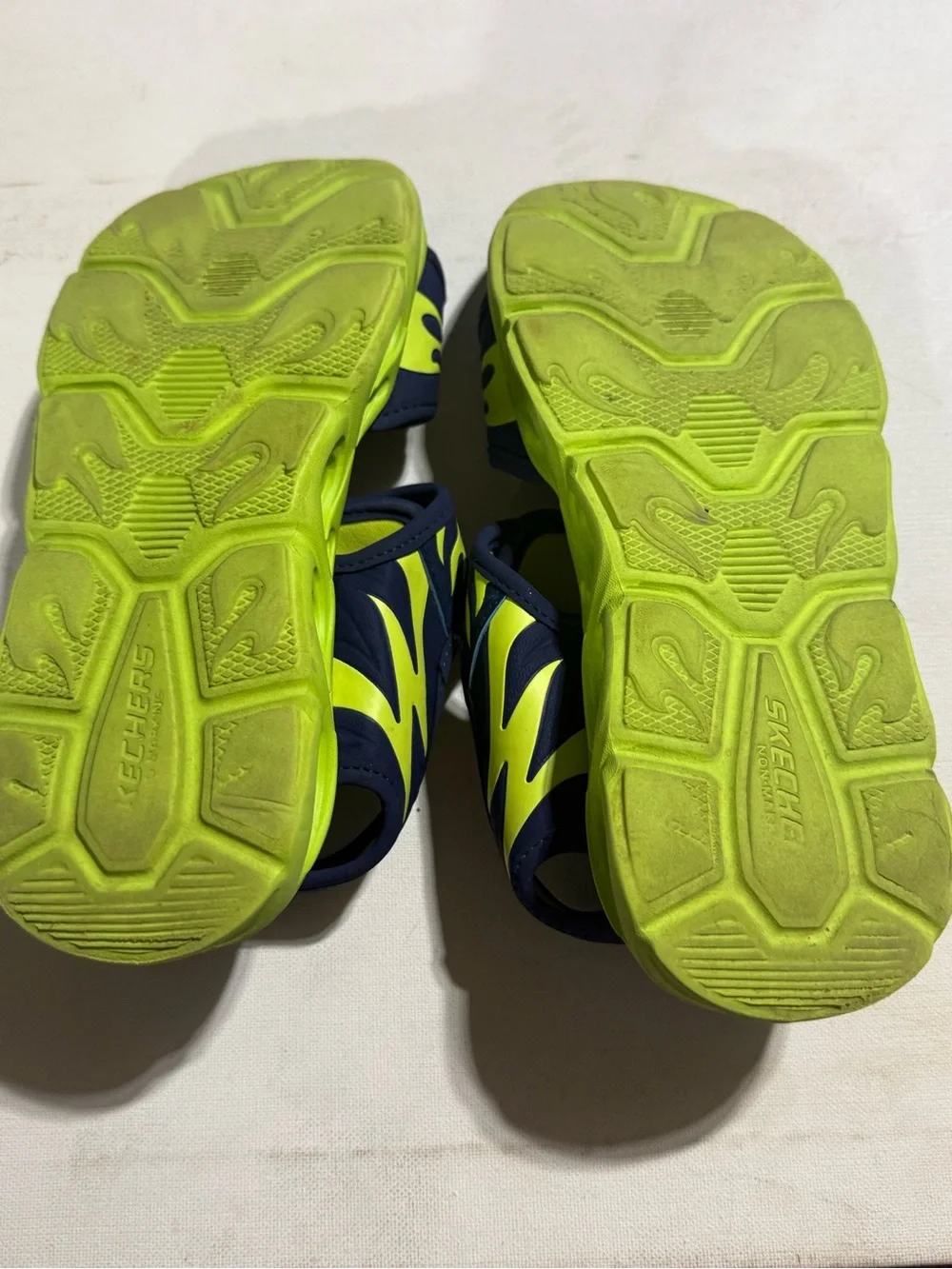 Skechers Kids Blue & Neon Green Thermo-Flash Heat Tide Water Sandals